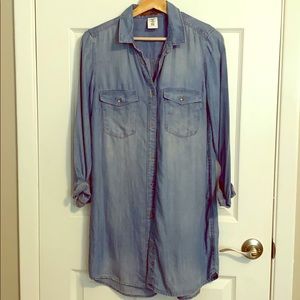 H&M &Denim button down shirt dress